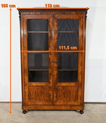 Early 19th Century Burr Walnut Bookcase-RVK-1817682