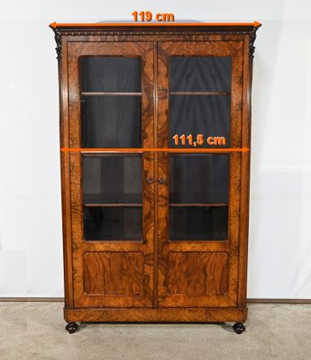 Early 19th Century Burr Walnut Bookcase-RVK-1817682