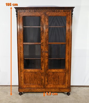 Early 19th Century Burr Walnut Bookcase-RVK-1817682