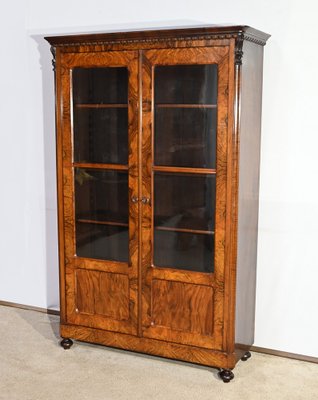 Early 19th Century Burr Walnut Bookcase-RVK-1817682