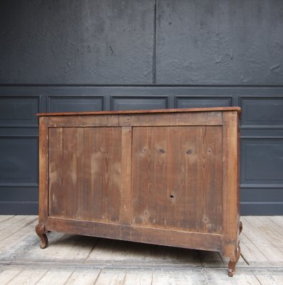 Early 19th Century Curved Cherrywood Chest of Drawers-TAT-1766294