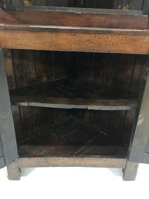 Early 19th Century Dutch Oak 2-Part Corner Cupboard-UCH-1224581