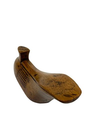 Early 19th Century Dutch Wooden Shoe Shaped Snuff Box-UCH-1224301