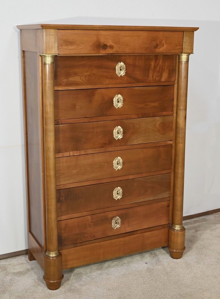 Early 19th Century Empire Chest of Drawers in Cherry Trees-RVK-1726224