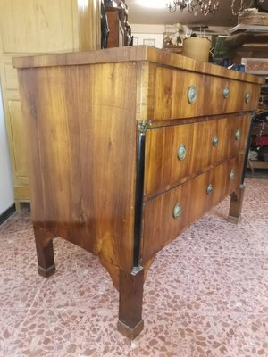 Early 19th Century Empire Chest of Drawers in Italian Walnut Veneer-RAQ-2033409