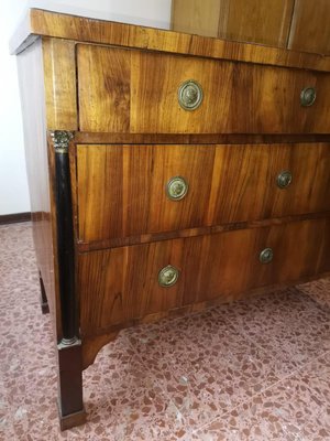 Early 19th Century Empire Chest of Drawers in Italian Walnut Veneer-RAQ-2033409