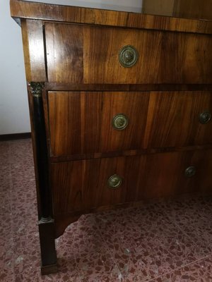 Early 19th Century Empire Chest of Drawers in Italian Walnut Veneer-RAQ-2033409