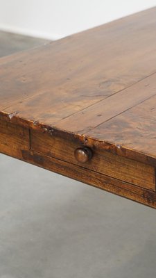 Early 19th Century French Fruit Tree Wooden Dining Table with 2 Drawers-HPP-2024324