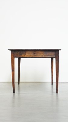 Early 19th Century French Fruit Tree Wooden Dining Table with 2 Drawers-HPP-2024324