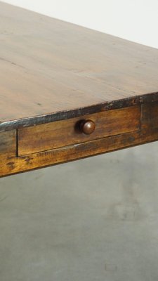 Early 19th Century French Fruit Tree Wooden Dining Table with 2 Drawers-HPP-2024324