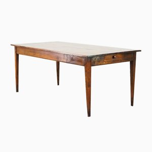 Early 19th Century French Fruit Tree Wooden Dining Table with 2 Drawers-HPP-2024324