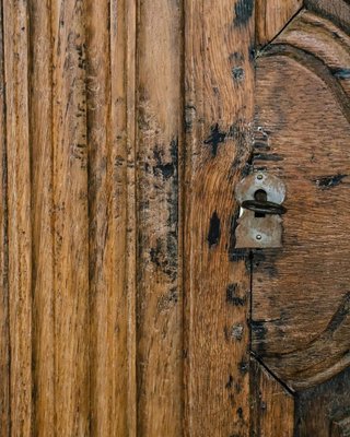 Early 19th Century French Louis Xv Style Armoire or Wardrobe with Star Shaped Inlays-YK-2036534