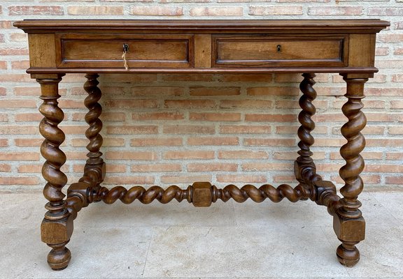 Early 19th Century French Walnut Worktable-NOU-1802858