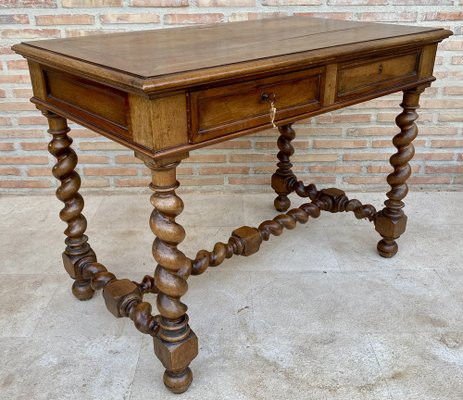 Early 19th Century French Walnut Worktable-NOU-1802858