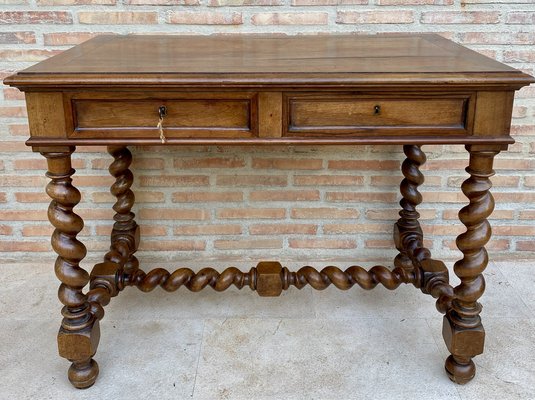 Early 19th Century French Walnut Worktable-NOU-1802858