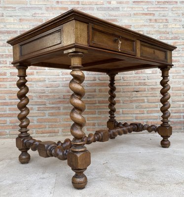 Early 19th Century French Walnut Worktable-NOU-1802858