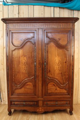 Early 19th Century Lorraine Wardrobe in Marquetry with Empire Eagle-KMQ-1739094