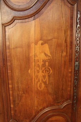 Early 19th Century Lorraine Wardrobe in Marquetry with Empire Eagle-KMQ-1739094