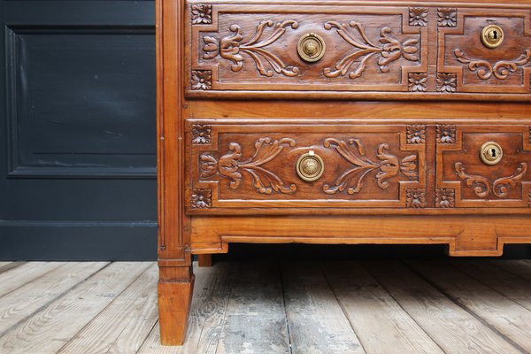 Early 19th Century Louis XVI Style Cherrywood Chest of Drawers-TAT-1766296