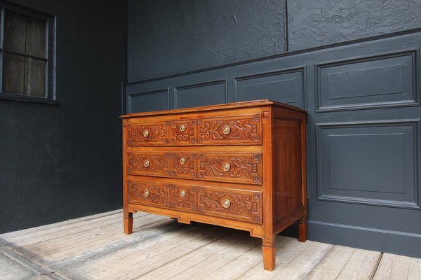 Early 19th Century Louis XVI Style Cherrywood Chest of Drawers-TAT-1766296