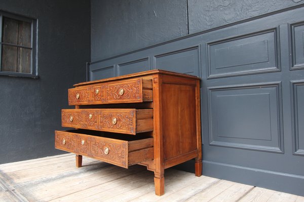 Early 19th Century Louis XVI Style Cherrywood Chest of Drawers-TAT-1766296