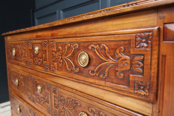 Early 19th Century Louis XVI Style Cherrywood Chest of Drawers-TAT-1766296