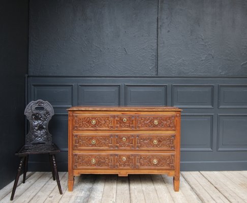 Early 19th Century Louis XVI Style Cherrywood Chest of Drawers-TAT-1766296