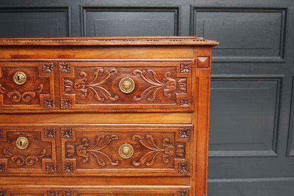 Early 19th Century Louis XVI Style Cherrywood Chest of Drawers-TAT-1766296