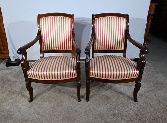 Early 19th Century Massive Cuba Mahogany Armchairs, Set of 2-RVK-1711121