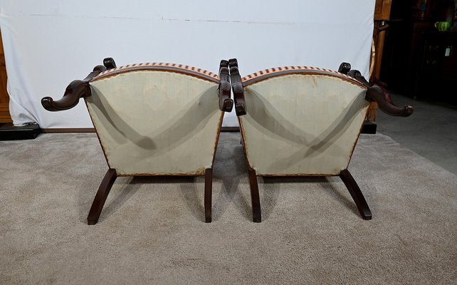 Early 19th Century Massive Cuba Mahogany Armchairs, Set of 2-RVK-1711121