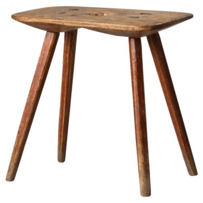 Early 19th Century Northern Swedish Folk Art Stool in Pine-MJF-1214613