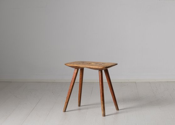 Early 19th Century Northern Swedish Folk Art Stool in Pine-MJF-1214613