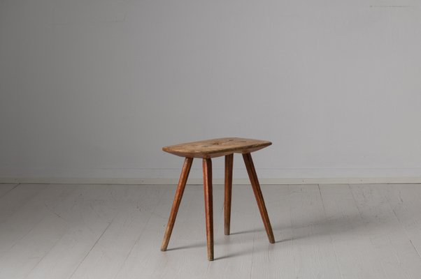 Early 19th Century Northern Swedish Folk Art Stool in Pine-MJF-1214613