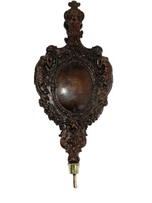 Early 19th Century Oak Bellows Richly Carved with a Mythological Scene-UCH-1224157