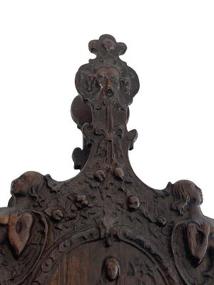 Early 19th Century Oak Bellows Richly Carved with a Mythological Scene-UCH-1224157