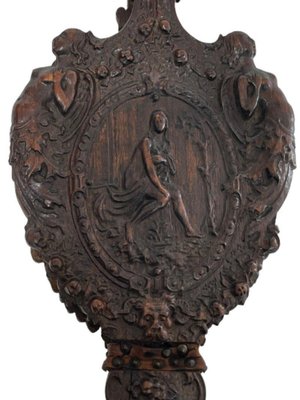 Early 19th Century Oak Bellows Richly Carved with a Mythological Scene-UCH-1224157