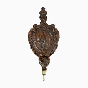 Early 19th Century Oak Bellows Richly Carved with a Mythological Scene-UCH-1224157