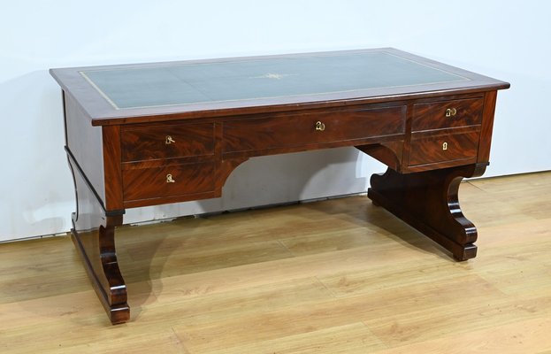 Early 19th Century Restoration Desk in Burr Mahogany, 1890s-RVK-1744095