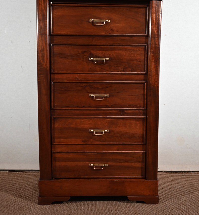 Early 19th Century Restoration Period Mahogany Cartonnier Desk with Drawers