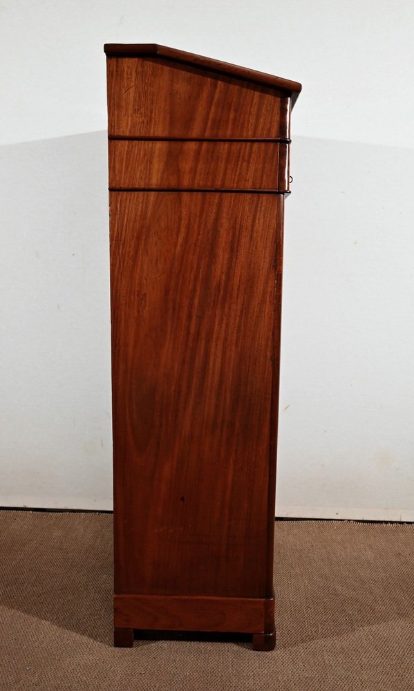 Early 19th Century Restoration Period Mahogany Cartonnier Desk with Drawers