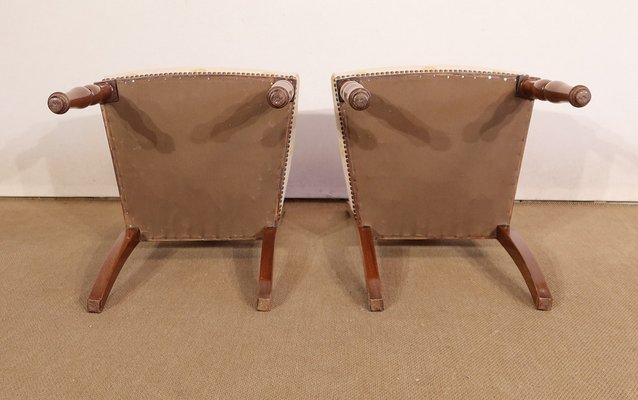 Early 19th Century Restoration Style Solid Mahogany Chairs, Set of 2-RVK-1424635