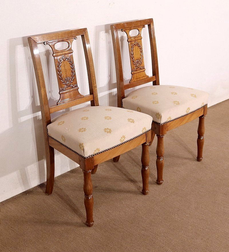 Early 19th Century Restoration Style Solid Mahogany Chairs, Set of 2