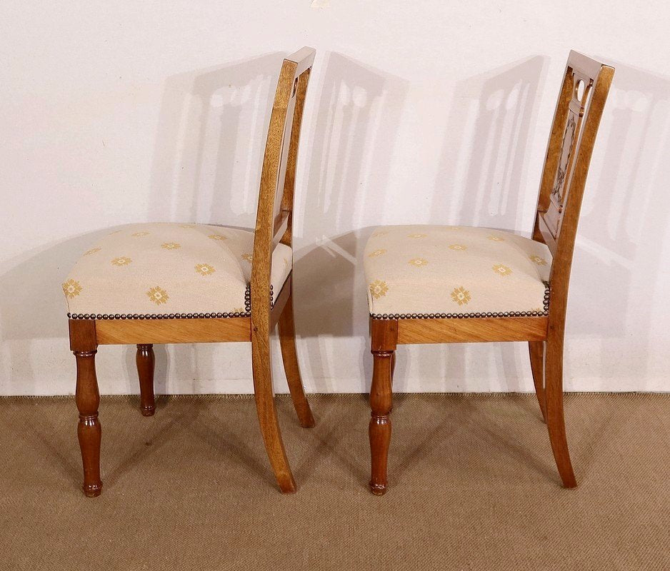 Early 19th Century Restoration Style Solid Mahogany Chairs, Set of 2