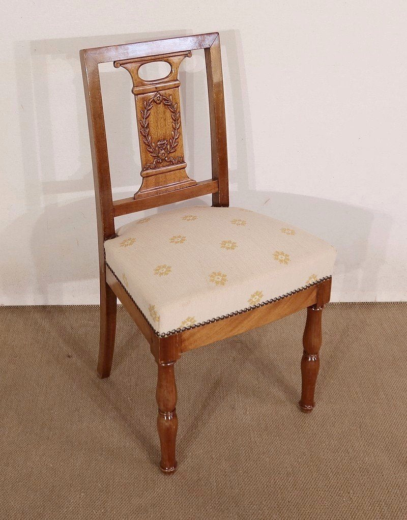 Early 19th Century Restoration Style Solid Mahogany Chairs, Set of 2