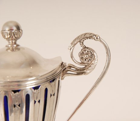 Early 19th Century Sterling Silver French 1st Empire Napoleonic Mustard Pots, Set of 2-GOE-1035032