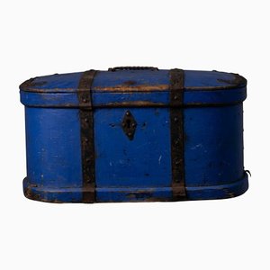 Early 19th Century Swedish Antique Bright Blue Travelling Box-MJF-1161598