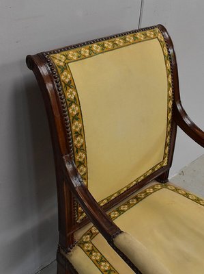 Early 19th Century Walnut Armchair in Louis XVI Style-RVK-1438405