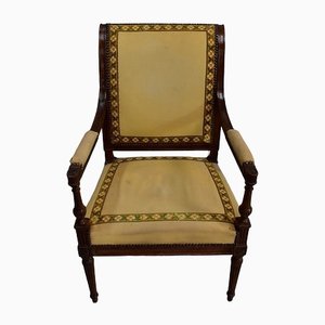 Early 19th Century Walnut Armchair in Louis XVI Style-RVK-1438405