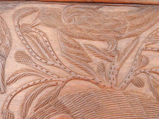 Early 20th Century Animal Carved Wood Tray Serving Platter, 1940s-ARU-2016831