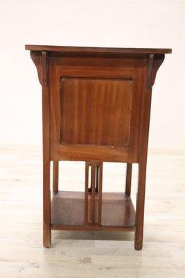 Early 20th Century Art Nouveau Inlaid Walnut Side Table-DCO-1449687